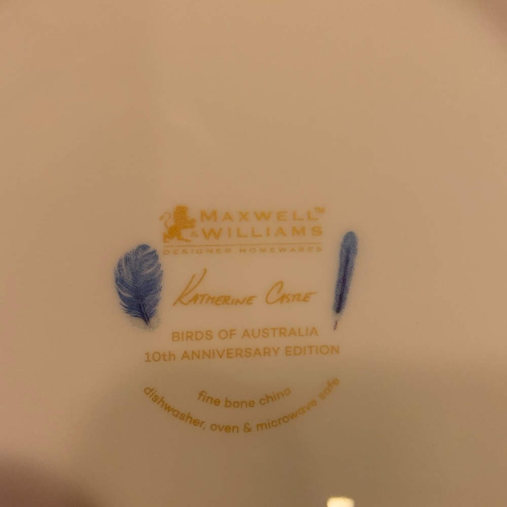Maxwell & Williams Birds Of Australia 10th Year Anniversary China Plate - Picture 6 of 7